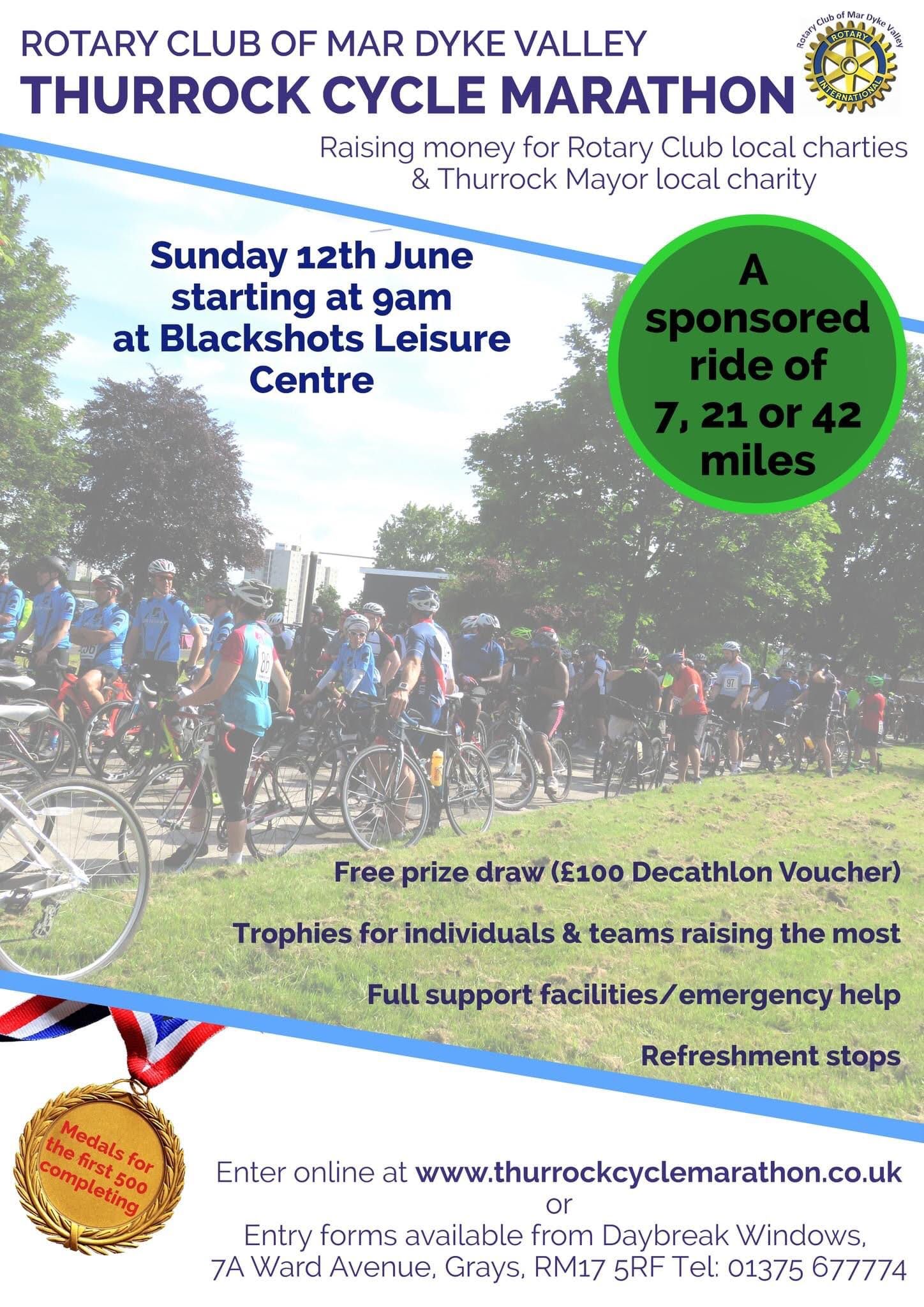 THURROCK CYCLE MARATHON Sunday 12th June