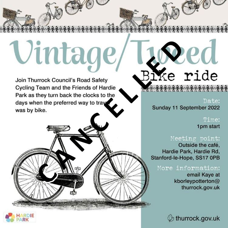 Vintage Tweed Bike Ride Sunday 11th September: CANCELLED