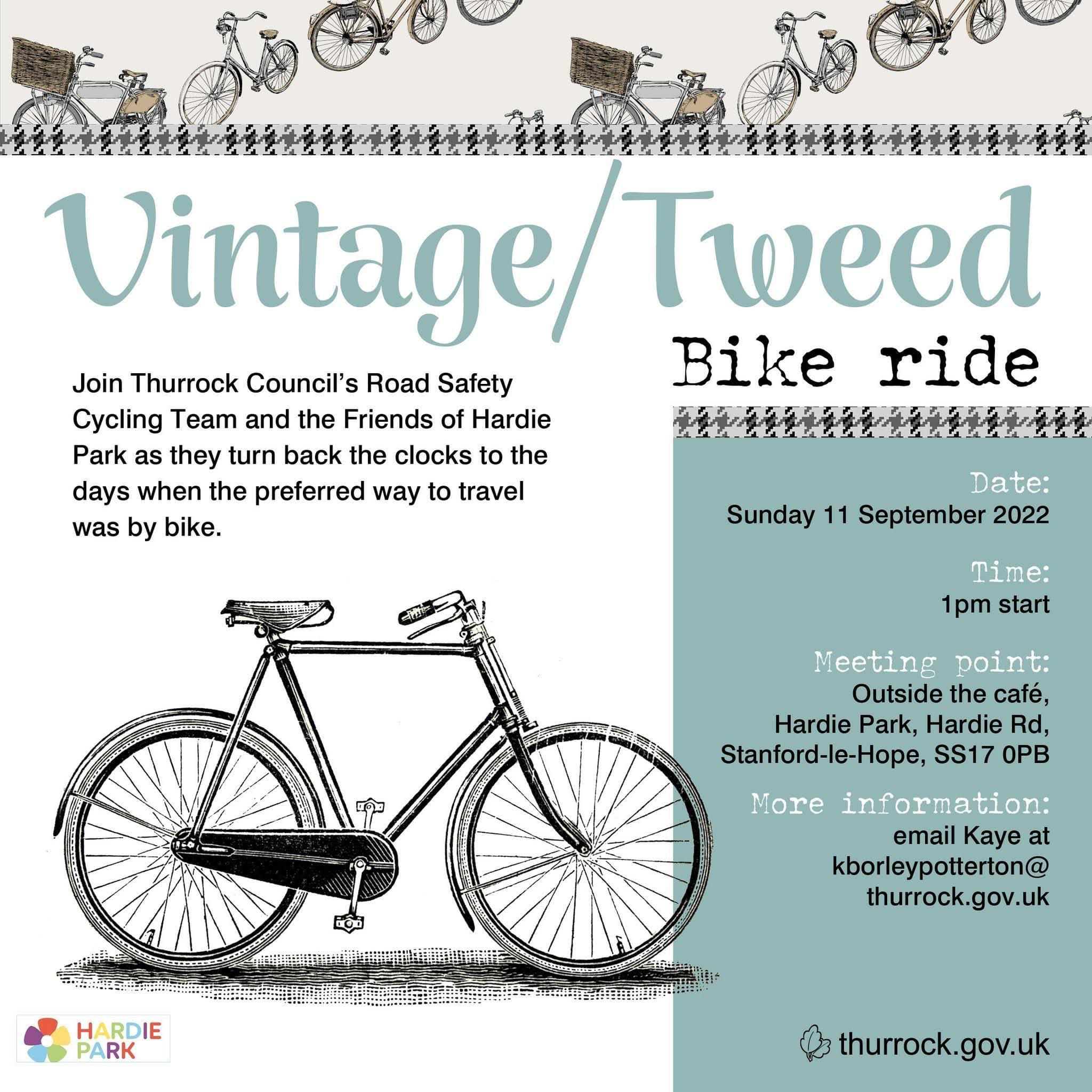 Vintage Tweed Bike Ride Sunday 11th September